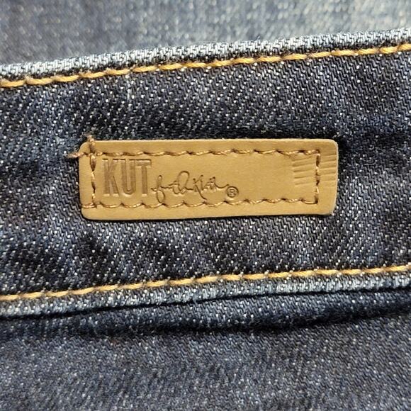 Kut from the Kloth Catherine Boyfriend Mid Rise Crop Straight Denim Jean Size 4 - Picture 10 of 12
